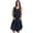 Navy With Buttons, variant on Riviera Sun Women's Sleeveless Umbrella Dresses - Stylish and Breezy Summer Fashion (Medium Denim With Buttons, 3X)