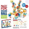 thumbnail image 2 of BallsFHK Marbles pipeline track building blocks puzzle assembly children's ball slide toys, 2 of 3