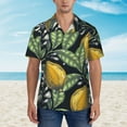thumbnail image 2 of Fotbe Citrus Fruits Elegant Lemons Camisa Hawaiana para Hombre Unisex – Camisa Casual de Verano con Botones de Manga Corta de Algodón y Lino,XX-Large, 2 of 7