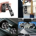 thumbnail image 5 of XYZCANDO Fusang Flower Print Steering Wheel Cover Center Mirror Cover Coasters Car Seat Cover Seat Belt Cover Keychain Lipstick Cover Car Trash Can Fashion Universal Car Accessories Decoration, 5 of 5
