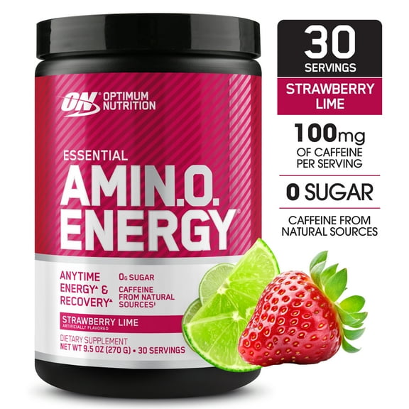 Optimum Nutrition, Essential Amino Energy, Powder, Strawberry Lime, 30 Servings