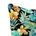thumbnail image 6 of Jordan Manufacturing 46.5" x 24" Beachcrest Caviar Black Floral Rectangular Outdoor Deep Seat Chair Cushion Set with Welt, 6 of 11