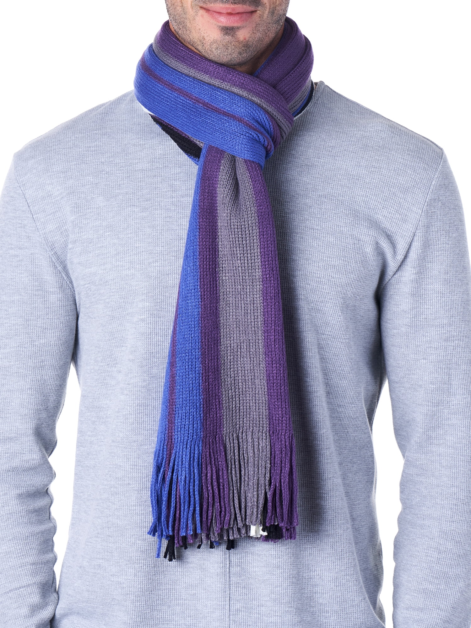 Hammer Anvil - Hammer Anvil Mens Ribbed Knit Scarf Long Woven Knitted ...