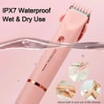thumbnail image 2 of MUSICOZY Electric Razors for Women,2 in 1 Bikini Shaver Trimmer for Women,Ipx7 Waterproof Rechargeable Dusk Razor, Body Painless Razor for Face Leg Underarm Arm Pink, 2 of 13