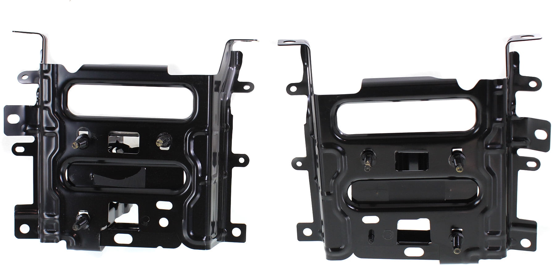 Front Bumper Bracket Compatible with RAM 1500 P/U 2013-2018 Set of 2 Steel 2 Piece Bumper Type All Cab Types