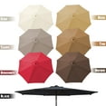 thumbnail image 3 of Sunrise Umbrella 9’ x 9' 8 Rib Taupe Patio Umbrella Canopy, UV Protective Polyester, 3 of 3