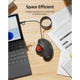 thumbnail image 4 of Ratón Trackball Nulea M509 con cable, diseño ergonómico, rojo, 4 of 7