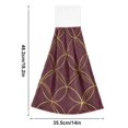 thumbnail image 6 of Yayeee Kitchen Hanging Hand Towels Set of 2 with Loop Bathroom Absorbent Tie Towel, Circular Gold Pattern, 6 of 7