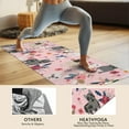 thumbnail image 4 of French Bulldog Dog Pattern with Pioneer Flower Hot Yoga Mat Towel Non Slip for Hot Yoga - Quick-Drying Yoga Mat Cover with 4 Corner Pockets with Travel Bag - Hot Yoga Towel Non Slip 70"x26", 4 of 6
