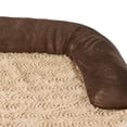 thumbnail image 4 of Vibrant Life Medium Round Corner Sofa Style Dog Bed, Brown, 25" x 35", 4 of 6
