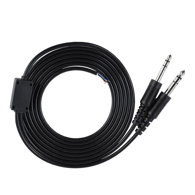 Cable de repuesto para auriculares de aviación, cable de repuesto para bricolaje de 2 m/2,2 yd, cable de audio para aviones, cable para avión para bricolaje, rendimiento impulsado