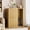 Natural, variant on Resenkos 31.5" Feline Litter Box Hideaway with Cat Tower, Discreet Pet Cabinet with Double Doors and Storage Racks, Multi-Kitten End Table for Bedroom and Living Area, Walnut