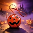 thumbnail image 2 of Halloween Shoulder Bags, Pumpkin Themed Shoulder Messenger Purse, Funny Handheld Bag for Halloween Holiday Party, 2 of 5