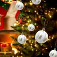 thumbnail image 2 of Christmas Balls, 6pcs Gold and White Shatterproof Ornaments Set Plastic Hanging Decorations for Christmas Tree Holiday Party Home Decor 2025, 2 of 9