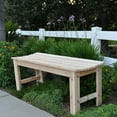 thumbnail image 4 of Shine Company 4 Foot Backless Yellow Cedar Bench for Garden and Patio, Natural, 4 of 4