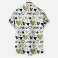 thumbnail image 5 of IROINNID Men's Casual Valentine's Day Short Sleeve Printed Blouse With Pocket, 5 of 6