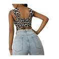 thumbnail image 3 of Franhais Women Close-fitting Vest, Printed Pattern Halter Neck Sleeveless Crop Tops, S/ M/ L/ XL/ XXL/ XXXL, 3 of 9