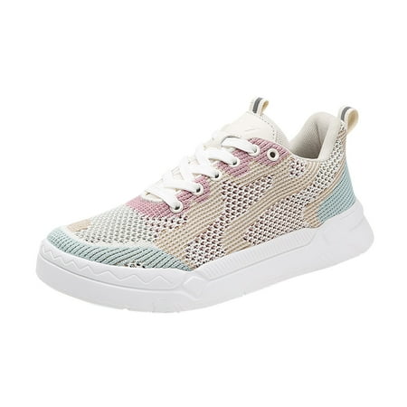 QYZEU Womens Tennis Shoes Womens Casual Shoes Size 8 Wide Women s Fashion Mesh Casual Shoes Sports Breathable Non Slip Flat Running Shoes Casual Shoes Light Blue 39