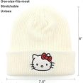thumbnail image 4 of Gorro de punto de anime, bonito y kawaii, divertido gorro de invierno para esquiar, holgado y cálido para mujeres y niñas., 4 of 4