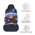 thumbnail image 4 of Fuzoiu Colorful Star River Squirrel Print Elastic Car Seat Covers, Seat Cover Protector,Universal Fit Interior Covers for Most Cars,Washable Seat Cover Non Slip for SUV,Sedan,Van, 4 of 5