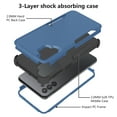 thumbnail image 2 of for Galaxy A32 5G Case, Defender Case Compatible with Samsung Galaxy A32 5G Case, Hybrid Heavy Duty Military Grade Full-Body Drop Shockproof Dustproof 3-Layers Rugged Protective Cover,
Blue+Black, 2 of 4