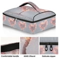 thumbnail image 2 of Iauyy Casserole Carrier for Hot Food Insulated Casserole Travel Carry Bag with Lid Food Warmer Bag for Party/Picnic,Heart-shaped Fireworks, 2 of 7
