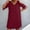Red, variant on Zpanxa Summer Dresses for Women Fashion Casual V-Neck Solid Summer Lace Short Sleeve Mini Dress Black XL