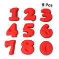 thumbnail image 4 of UPGRATOR 9 Pcs Moule en Silicone Matériau Certifié Rouge Numéro 0-8 Forme Antiadhésive Réutilisable Compatible Four Moule à Pâtisserie, 4 of 7