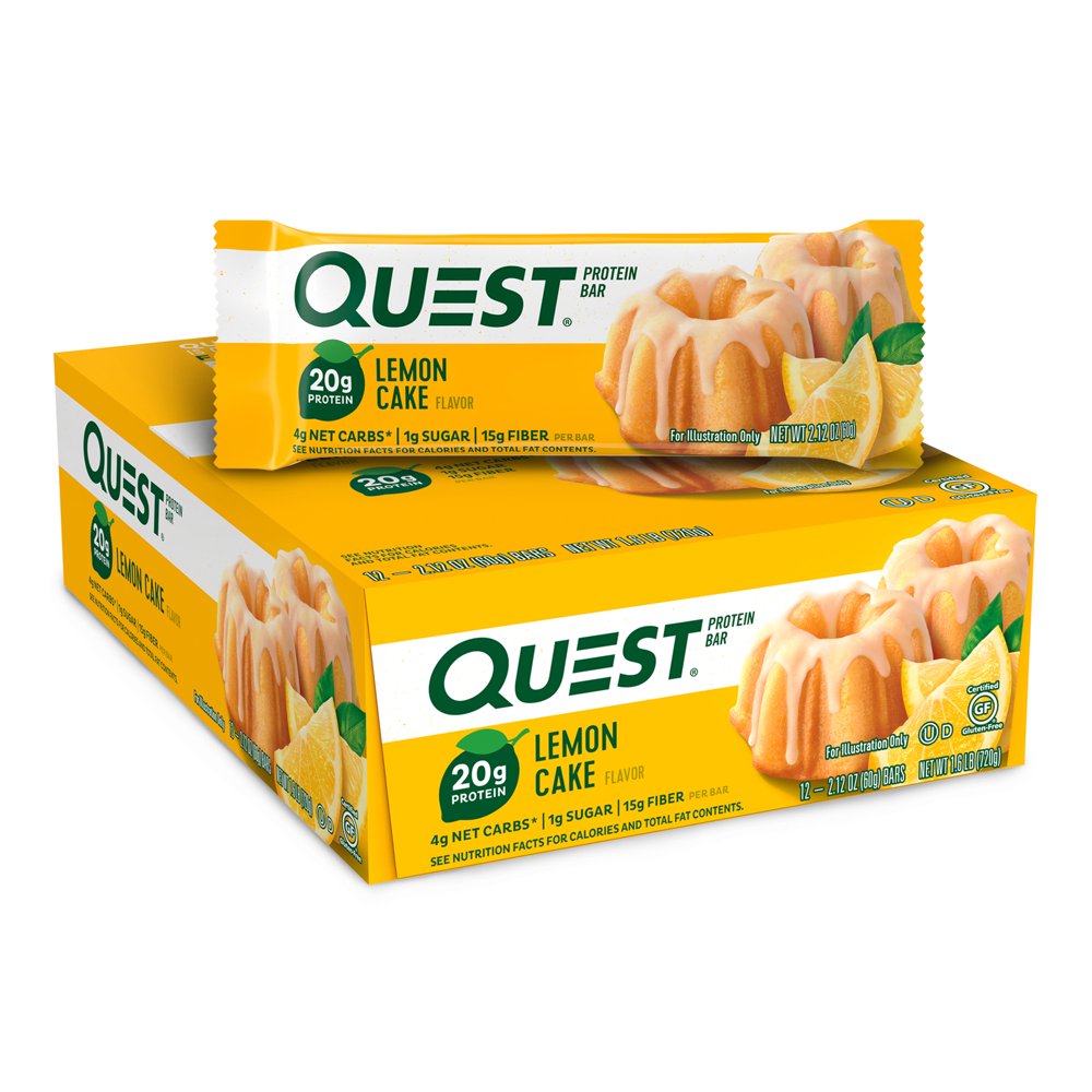 Quest Nutrition Lemon Cake Protein Bar High Protein, Low Carb, Gluten
