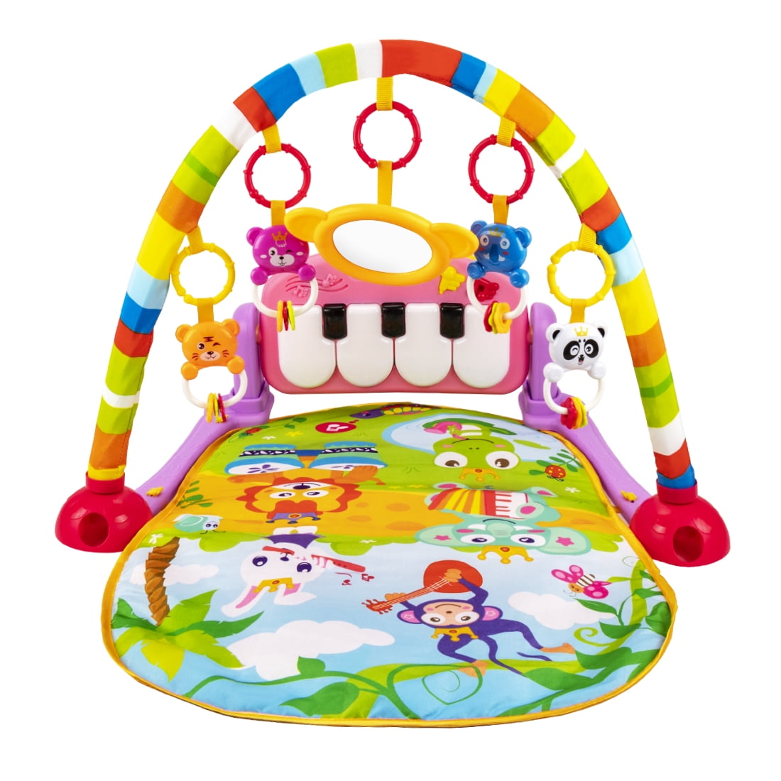 UNIH Baby Gym Play Mats, Kick and Play Piano Gym Activity Center for