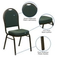 thumbnail image 6 of Flash Furniture HERCULES Series Dome Back Stacking Banquet Chair in Green Patterned Fabric - Gold Vein Frame, 6 of 13