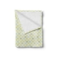 thumbnail image 2 of Fish Scale Soft Flannel Fleece Throw Blanket, Pattern of Curves with Mesh in Green Shade Pastel Color Tile, Cozy Plush for Indoor and Outdoor Use, 70" x 90", Olive Green Pale Green, by Ambesonne, 2 of 5