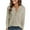 Beige, variant on Tops for Women Trendy Long Sleeve Beige V-Neck Waffle Knit Solid Buttons Shirts Women's Sweatshirt L