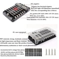 thumbnail image 4 of 12 Circuits Automotive Fuse Block with Ground Boat Camper Car Truck RV Trailer Marine Fuse Box 12V - 32V Power Distribution Block, 4 of 6