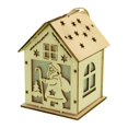 thumbnail image 1 of Adorno navideño colgante decorativo con luz nocturna de casa de madera en miniatura que  EstiloC Zulema Casa de madera, 1 of 8