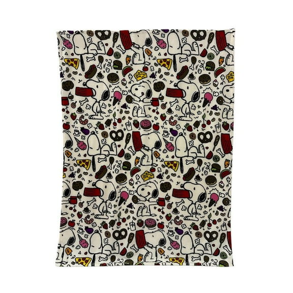 Peanuts Snoopy Snacks Print Throw Blanket 60"x46"