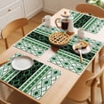 thumbnail image 5 of Green Black Southwest Placemats Set of 8 Farmhouse Aztec Boho Ethnic Art Place Mats Indoor Wipeable Table Mats Washable Cloth Dining Table Placemats for Kitchen Holiday Party Home Decor 13x19 Inch, 5 of 9