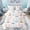White Blue, variant on Erosebridal Cartoon Cat Kitten Twin Bedding Sets for Kid, Flower Floral Bedding Comforter Set, 7-Piece