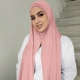 thumbnail image 2 of Baberdicy Head Wraps for Women's Hair Muslim Head Scarf Solid Color Long Scarf Wrap Scarves Cotton Scarf for Women Fashion Headwraps, 2 of 4