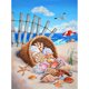 thumbnail image 1 of Drill Diamond Painting (DE0529) 5D DIY Kits de mosaico de punto de cruz completo (Z1041 Conch) 45x60cm FLhrweasw Nuevo, 1 of 1