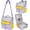Gray&yellow, variant on Zipper Binder 3 Ring 3 Inch with Shoulder Strap, Large Binder Backpack with Zipper Fits 13 Inch Laptop for Office, 700 Sheets Capacity,Gray&Yellow