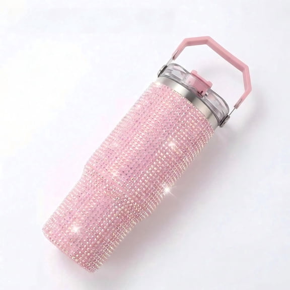 VELTA 30oz Pink Tumbler, Vacuum Insulated Stainless Steel Water Bottle with Straw