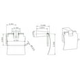 thumbnail image 4 of Chrome Plated Toilet Paper Holder With Single Rod Towel Rack Accessory Set AI-13329, 4 of 5