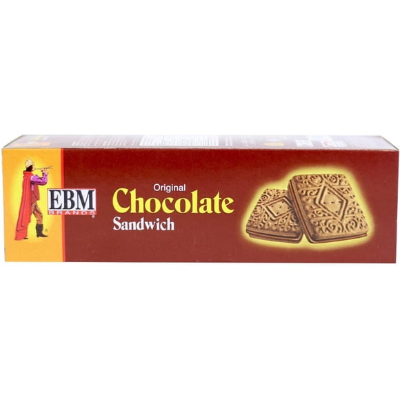 EBM - Biscuit - Sandwich au Chocolat - 1 Unité - 130 g - Biscuits Sandwich Fourrés à la Crème au Chocolat Riche de Qualité Supérieure (1 Unité)