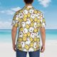 thumbnail image 4 of Fotbe Cartoon Chicken Camisa Hawaiana para Hombre Unisex – Camisa Casual de Verano con Botones de Manga Corta de Algodón y Lino,Medium, 4 of 7