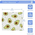 thumbnail image 4 of Kawaii Avocado Washcloth 12x12in Set, 6 Pack Absorbent Cotton Towel Square Kitchen Dishes Towels, Soft Cleaning Face Hand Towel Fast Drying, 4 of 7