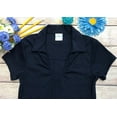 thumbnail image 2 of unik Girl's Uniform V-Neck Collar Short Sleeve Shirt, Navy Size 14, 2 of 3