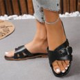 thumbnail image 2 of Willtoo Sandals For Women 2026 Flats Comfortable Wide Width Cute Slides Womens Summer Casual Walking Beach PU Faux Leather Shoes, 2 of 5