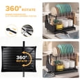 thumbnail image 6 of 2-Tier Dish Drying Rack with Auto Drainage, Stainless Steel Dish Rack with Utensil Holder, Cutting Board Holder, for Kitchen Organizers, 6 of 8