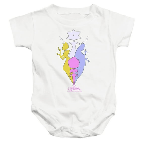 Steven Universe The Diamonds Unisex Infant Snap Suit for Baby (12 Months) White